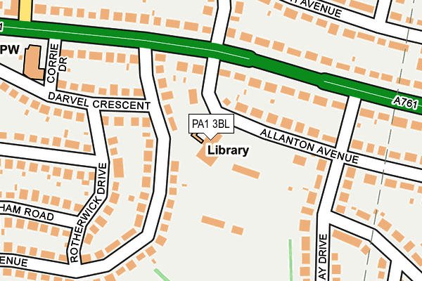 PA1 3BL map - OS OpenMap – Local (Ordnance Survey)