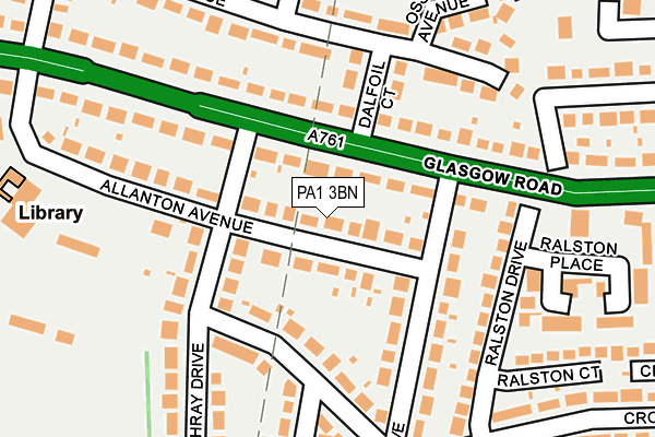 PA1 3BN map - OS OpenMap – Local (Ordnance Survey)