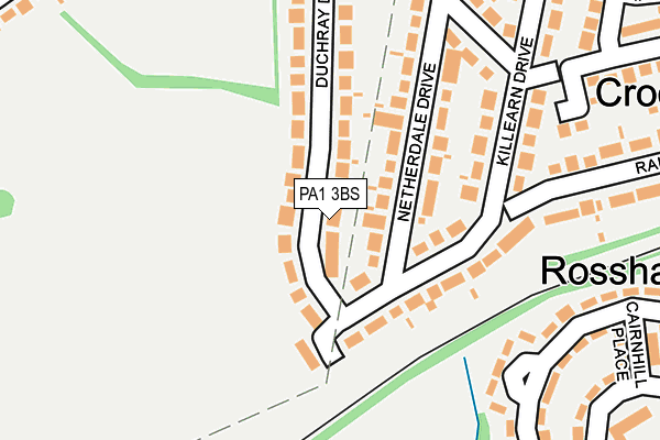 PA1 3BS map - OS OpenMap – Local (Ordnance Survey)