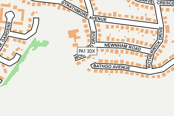 PA1 3DX map - OS OpenMap – Local (Ordnance Survey)