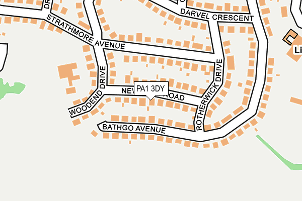 PA1 3DY map - OS OpenMap – Local (Ordnance Survey)
