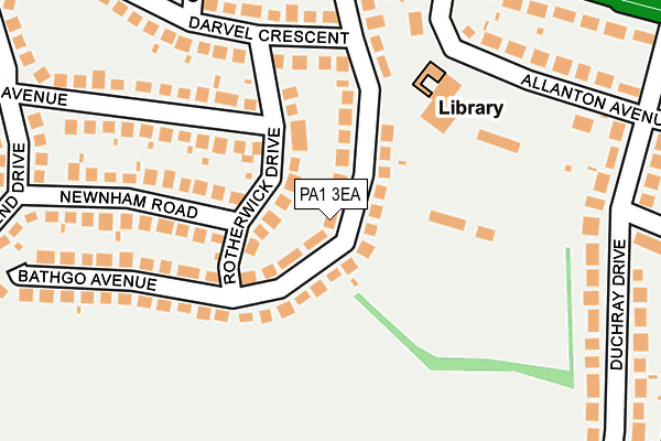PA1 3EA map - OS OpenMap – Local (Ordnance Survey)