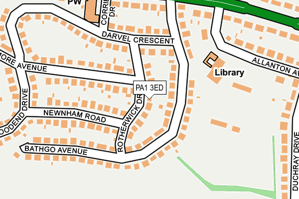 PA1 3ED map - OS OpenMap – Local (Ordnance Survey)