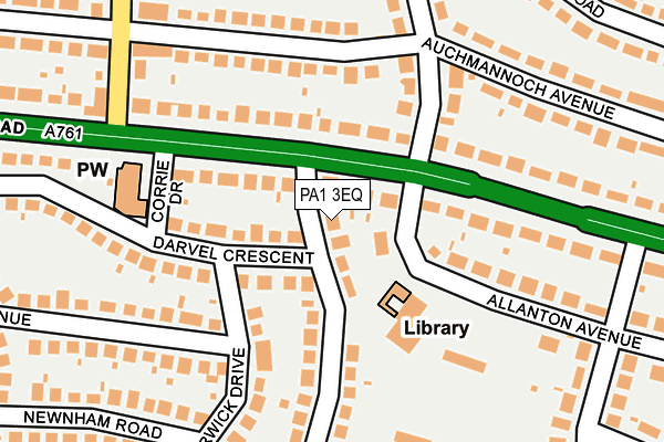 PA1 3EQ map - OS OpenMap – Local (Ordnance Survey)