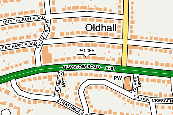PA1 3ER map - OS OpenMap – Local (Ordnance Survey)