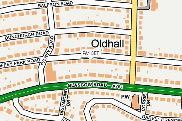 PA1 3ET map - OS OpenMap – Local (Ordnance Survey)