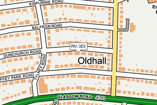 PA1 3EX map - OS OpenMap – Local (Ordnance Survey)
