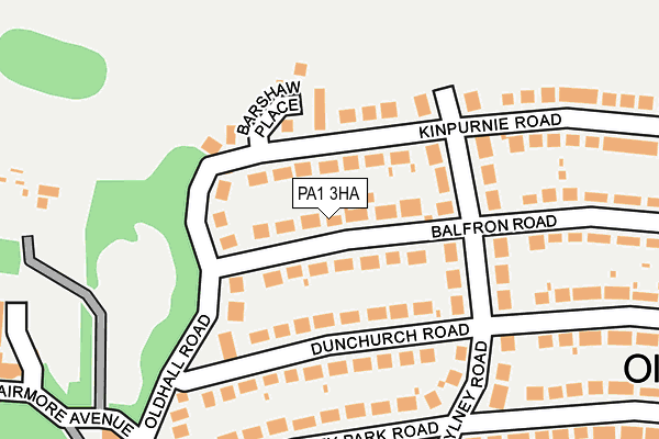 PA1 3HA map - OS OpenMap – Local (Ordnance Survey)