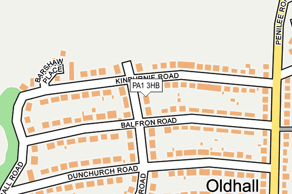 PA1 3HB map - OS OpenMap – Local (Ordnance Survey)