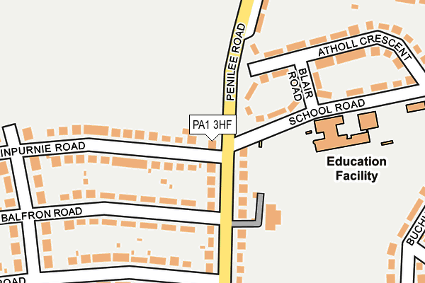 PA1 3HF map - OS OpenMap – Local (Ordnance Survey)