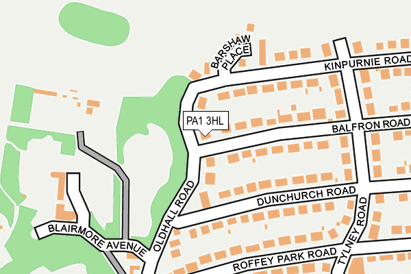 PA1 3HL map - OS OpenMap – Local (Ordnance Survey)