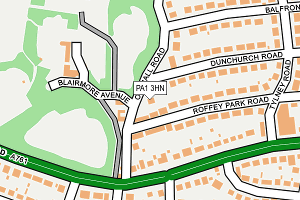 PA1 3HN map - OS OpenMap – Local (Ordnance Survey)