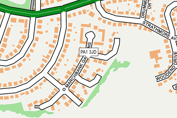 PA1 3JD map - OS OpenMap – Local (Ordnance Survey)
