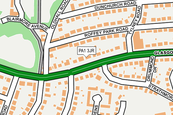 PA1 3JR map - OS OpenMap – Local (Ordnance Survey)