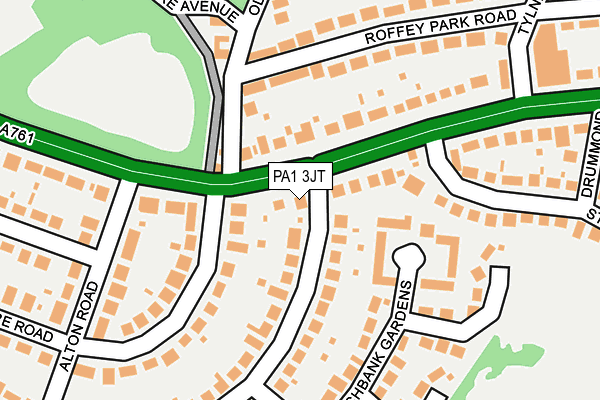 PA1 3JT map - OS OpenMap – Local (Ordnance Survey)