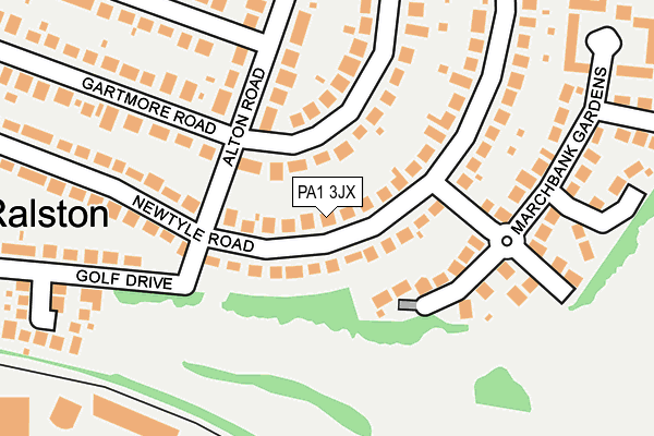 PA1 3JX map - OS OpenMap – Local (Ordnance Survey)