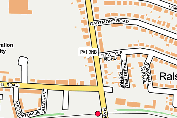 PA1 3NB map - OS OpenMap – Local (Ordnance Survey)