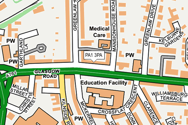 PA1 3PA map - OS OpenMap – Local (Ordnance Survey)