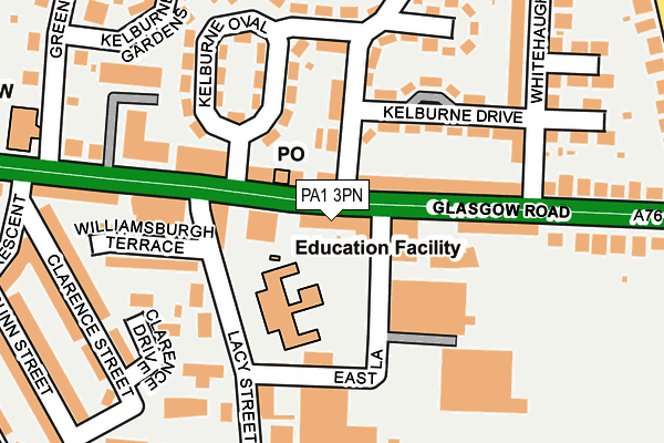 PA1 3PN map - OS OpenMap – Local (Ordnance Survey)