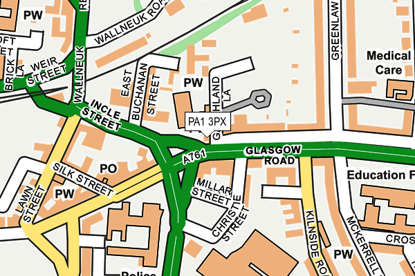 PA1 3PX map - OS OpenMap – Local (Ordnance Survey)