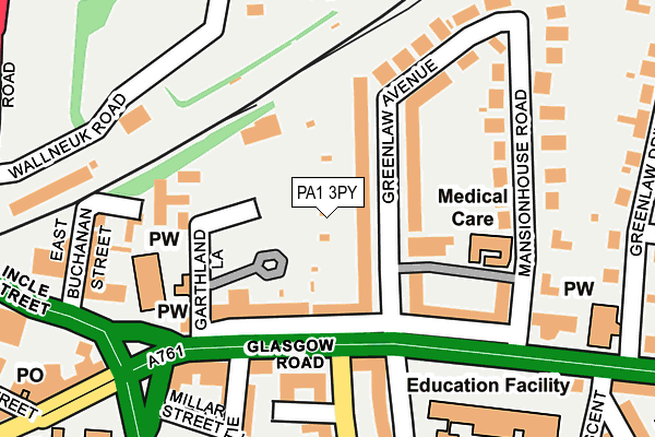 PA1 3PY map - OS OpenMap – Local (Ordnance Survey)