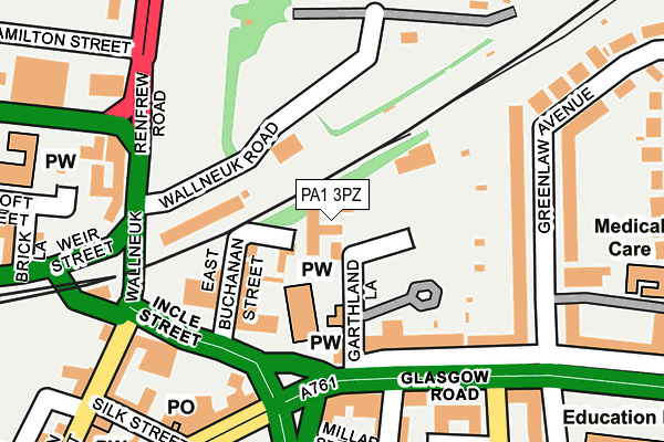 PA1 3PZ map - OS OpenMap – Local (Ordnance Survey)