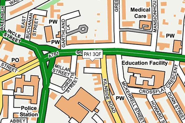 PA1 3QF map - OS OpenMap – Local (Ordnance Survey)