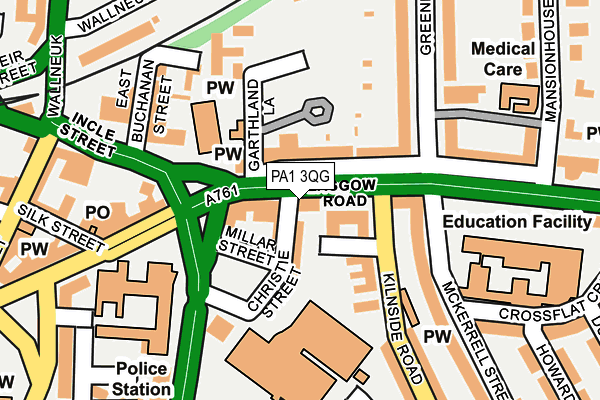 PA1 3QG map - OS OpenMap – Local (Ordnance Survey)