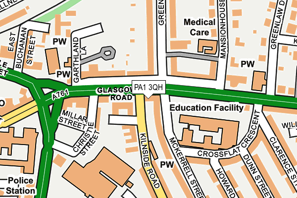 PA1 3QH map - OS OpenMap – Local (Ordnance Survey)