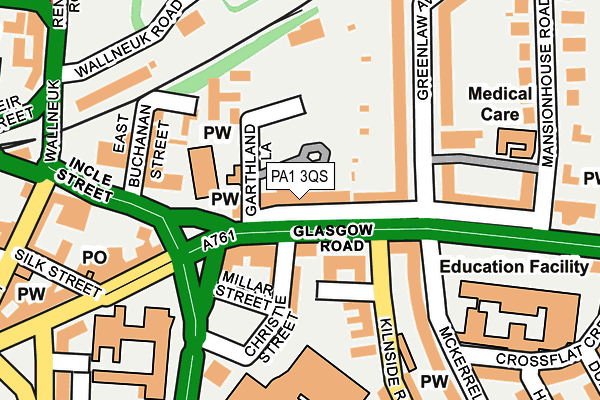 PA1 3QS map - OS OpenMap – Local (Ordnance Survey)