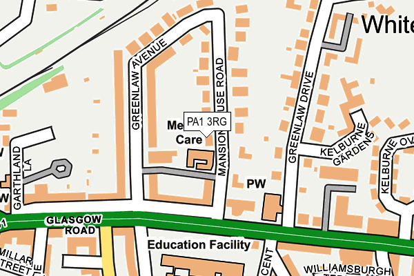 PA1 3RG map - OS OpenMap – Local (Ordnance Survey)