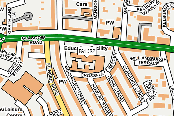 PA1 3RP map - OS OpenMap – Local (Ordnance Survey)