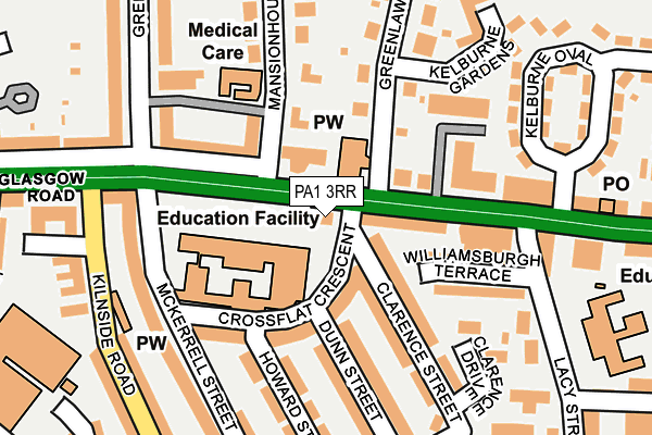 PA1 3RR map - OS OpenMap – Local (Ordnance Survey)