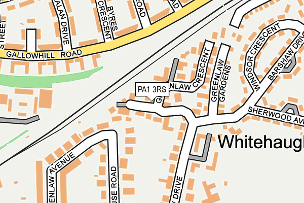 PA1 3RS map - OS OpenMap – Local (Ordnance Survey)