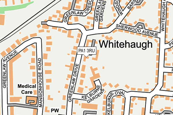 PA1 3RU map - OS OpenMap – Local (Ordnance Survey)