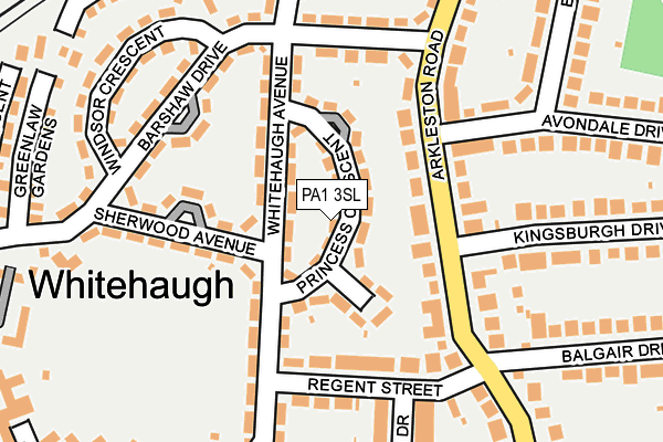 PA1 3SL map - OS OpenMap – Local (Ordnance Survey)