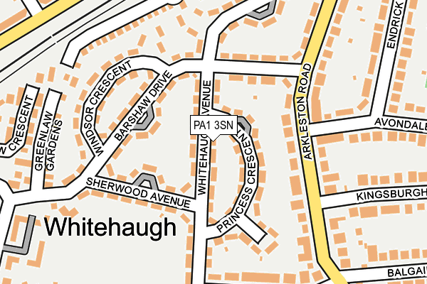 PA1 3SN map - OS OpenMap – Local (Ordnance Survey)