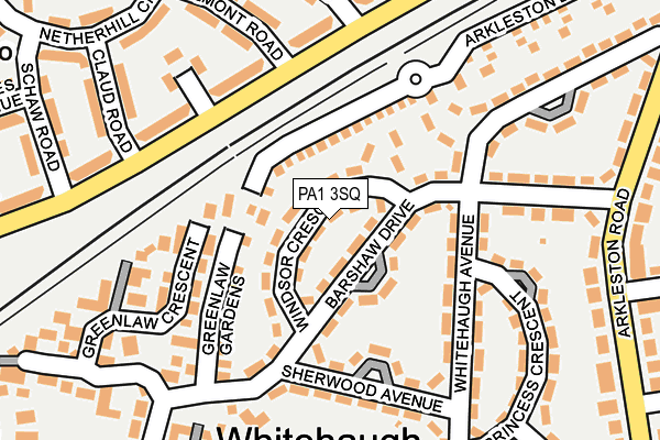 PA1 3SQ map - OS OpenMap – Local (Ordnance Survey)