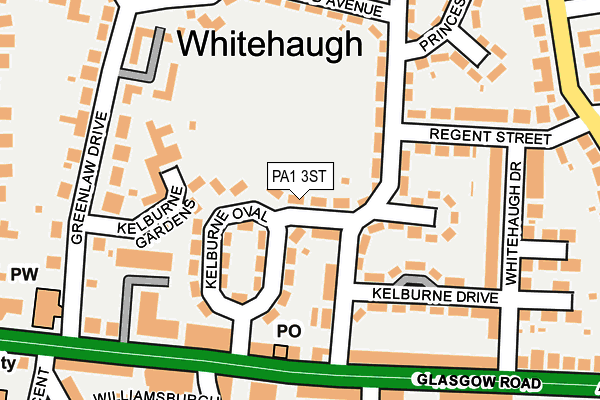 PA1 3ST map - OS OpenMap – Local (Ordnance Survey)