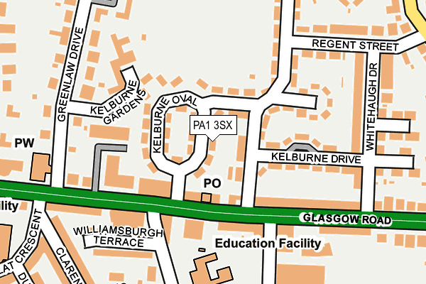 PA1 3SX map - OS OpenMap – Local (Ordnance Survey)