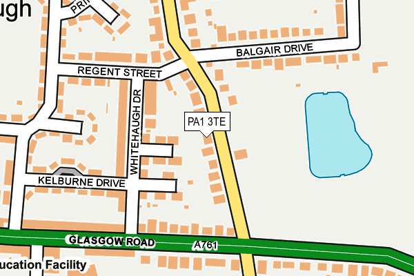PA1 3TE map - OS OpenMap – Local (Ordnance Survey)