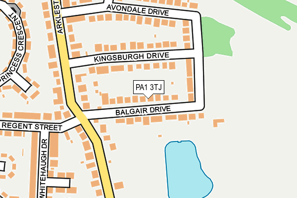 PA1 3TJ map - OS OpenMap – Local (Ordnance Survey)