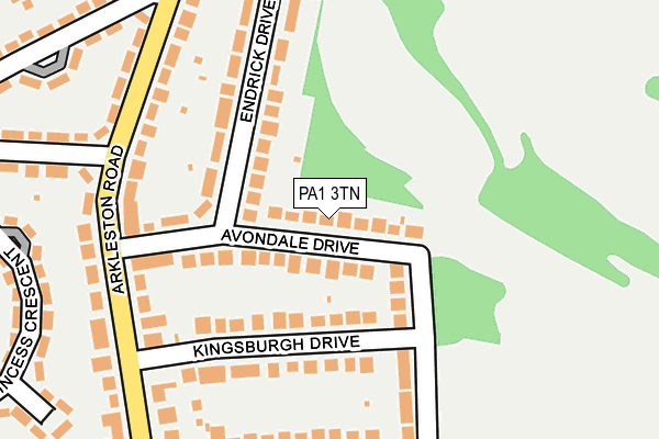 PA1 3TN map - OS OpenMap – Local (Ordnance Survey)