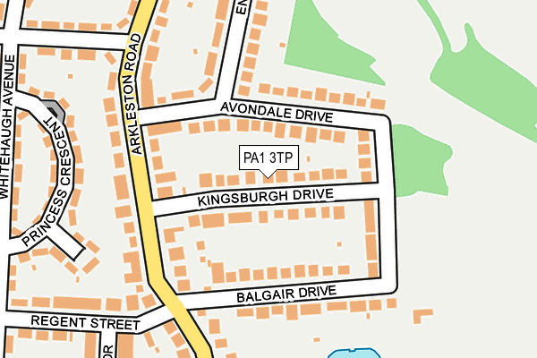 PA1 3TP map - OS OpenMap – Local (Ordnance Survey)