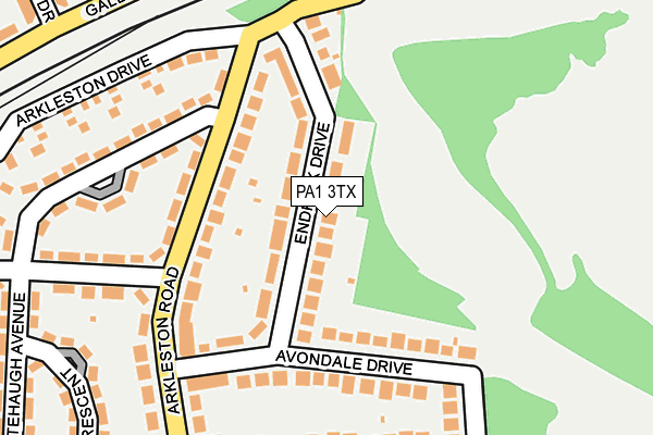 PA1 3TX map - OS OpenMap – Local (Ordnance Survey)