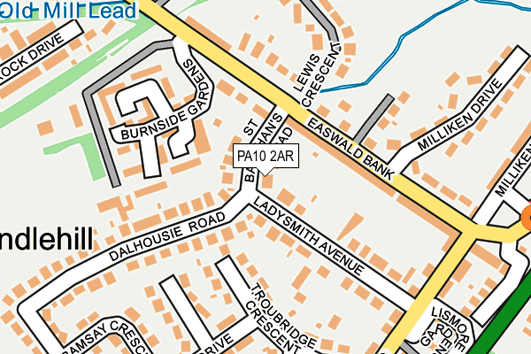 PA10 2AR map - OS OpenMap – Local (Ordnance Survey)