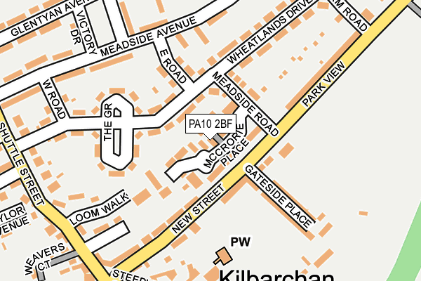 PA10 2BF map - OS OpenMap – Local (Ordnance Survey)