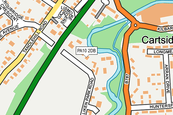 PA10 2DB map - OS OpenMap – Local (Ordnance Survey)