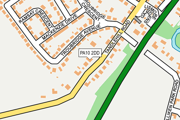 PA10 2DD map - OS OpenMap – Local (Ordnance Survey)