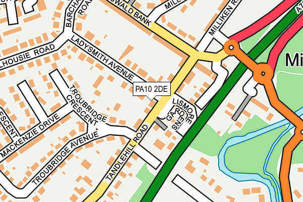 PA10 2DE map - OS OpenMap – Local (Ordnance Survey)